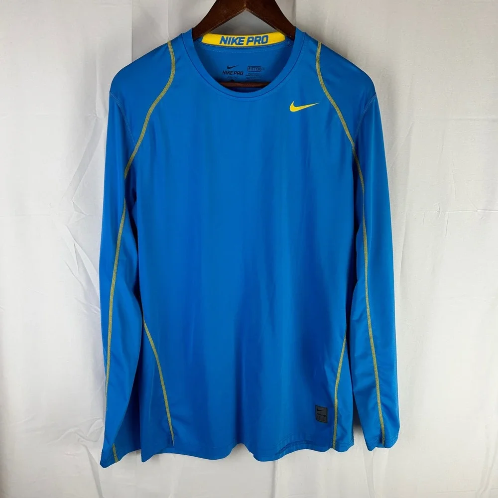 Nike | Shirts | Nike Pro Dri Fit Long Sleeve Compression Top Men Size ...